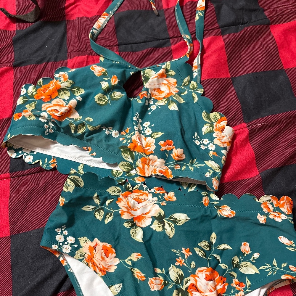flower bathing suit